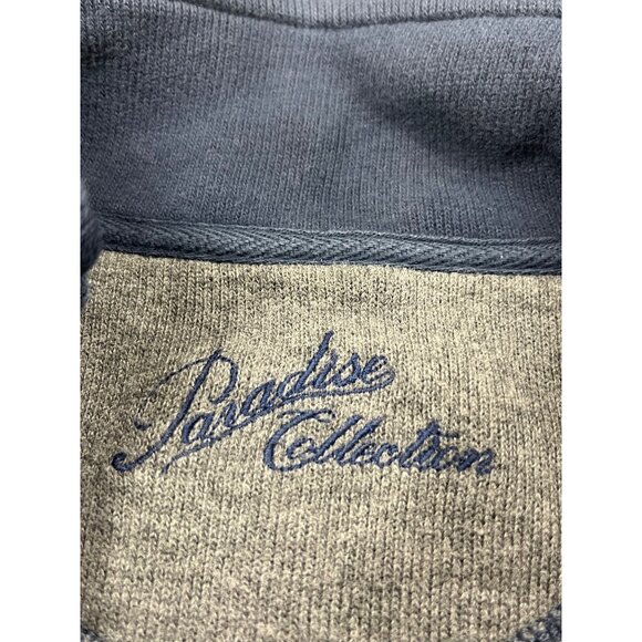 Paradise Collection Mens XL Navy Blue 1/4 Zip Pullover Sweatshirt Windbreaker - Picture 4 of 9